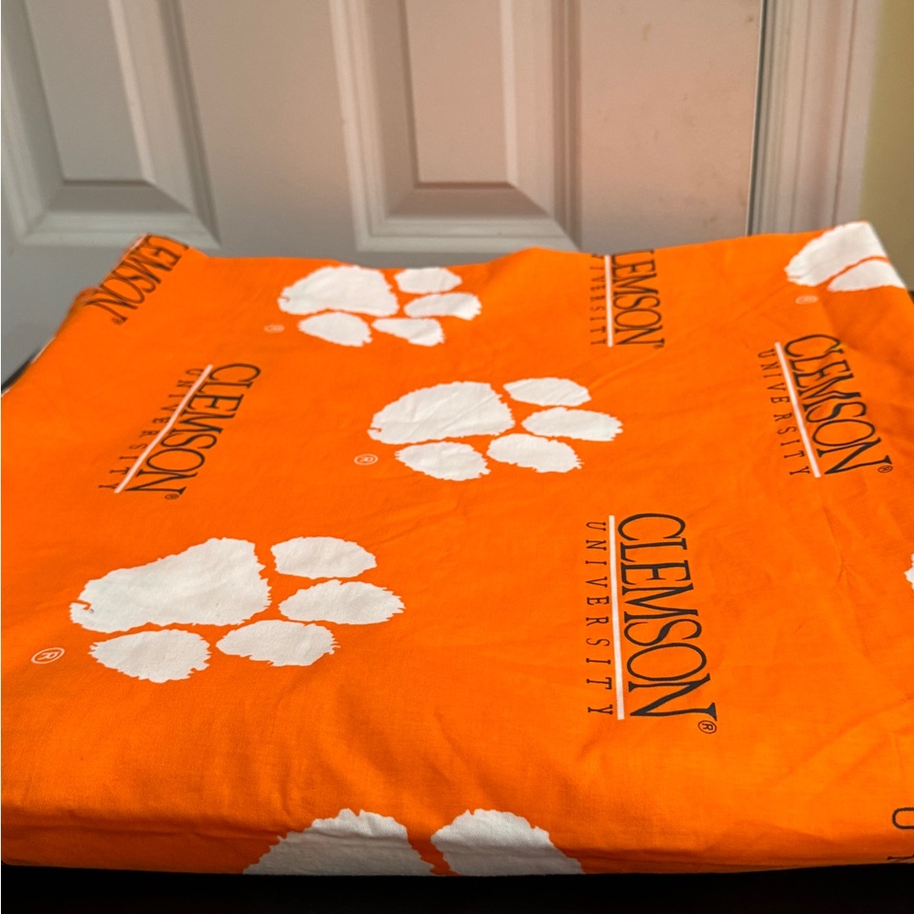 Clemson University Orange shower curtain